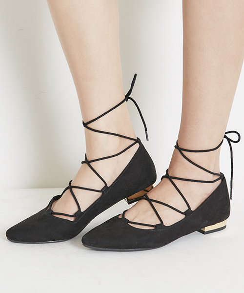 ORiental TRaffic(オリエンタルトラフィック)の「秋冬新作★レースアップパンプス★6327(パンプス・レディース・グレー/ブラック系その他/ブラック・39/35/36/42/40/34/41/38/37)」の1枚目の写真