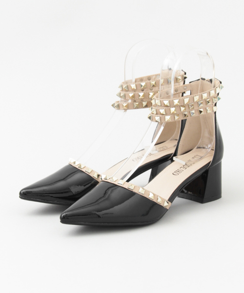 RODE SKO（ロデスコ）の「RODE SKO ADELITA スタッズヒールパンプス（その他シューズ・レディース・グレー/ブラック/ベージュ・38/36/37）」の2枚目の写真