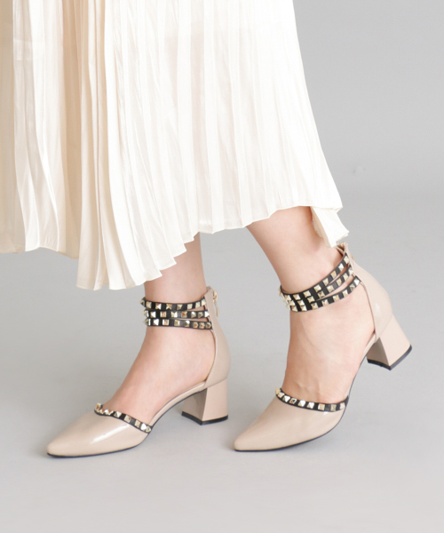 RODE SKO（ロデスコ）の「RODE SKO ADELITA スタッズヒールパンプス（その他シューズ・レディース・グレー/ブラック/ベージュ・38/36/37）」の14枚目の写真