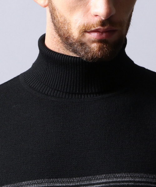 5351 POUR LES HOMMES（ゴーサンゴーイチプールオム）の「レトロダイヤタートルネックニット（ニット/セーター・メンズ・ホワイト/ブラック・1/2/3）」の5枚目の写真