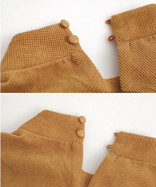 select MOCA（セレクトモカ）の「ジャガードボリュームバルーンスリーブプチハイネック後ろボタンボックスシルエット長袖ブラウス（Tシャツ/カットソー・レディース・ブラック/カーキ/キャメル・FREE）」の21枚目の写真