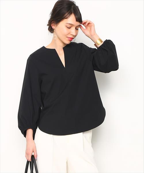 ADAM ET ROPE'(アダムエロペ)の「バルーンスリーブブラウス(シャツ/ブラウス・レディース・キャメル/オフホワイト/ブラック/ピンク/キナリ/オレンジ・FREE)」の4枚目の写真