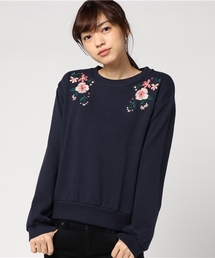ikka | フラワー刺繍プルオーバー(Tシャツ/カットソー)