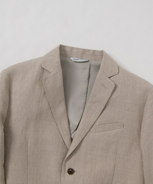 WORK NOT WORK URBAN RESEARCH（ワークノットワークアーバンリサーチ）の「WORK NOT WORK　リネンナローラペルテーラードジャケット（テーラードジャケット・メンズ・ブラック/ナチュラル・LARGE/SMALL/MEDIUM）」の13枚目の写真