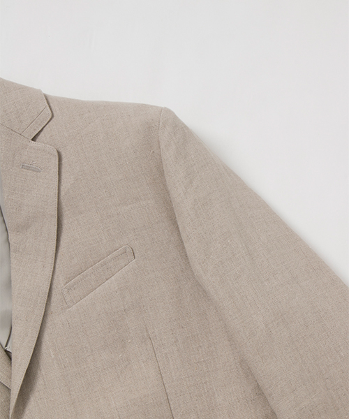WORK NOT WORK URBAN RESEARCH（ワークノットワークアーバンリサーチ）の「WORK NOT WORK　リネンナローラペルテーラードジャケット（テーラードジャケット・メンズ・ブラック/ナチュラル・LARGE/SMALL/MEDIUM）」の14枚目の写真