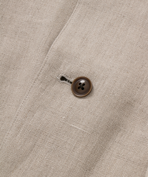 WORK NOT WORK URBAN RESEARCH（ワークノットワークアーバンリサーチ）の「WORK NOT WORK　リネンナローラペルテーラードジャケット（テーラードジャケット・メンズ・ブラック/ナチュラル・LARGE/SMALL/MEDIUM）」の16枚目の写真