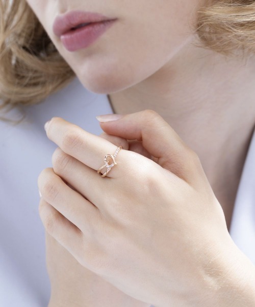 CANAL 4℃(カナルヨンドシー)の「K10ピンクゴールド リング(リング・レディース・ピンクゴールド・#7/#9/#11)」の3枚目の写真