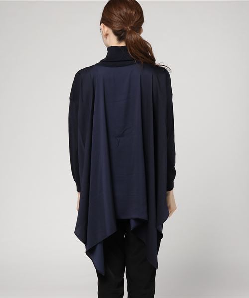 RIVE DROITE（リヴドロワ）の「タートルテールコンビニット（ニット/セーター・レディース・ネイビー/オレンジ・FREE）」の3枚目の写真