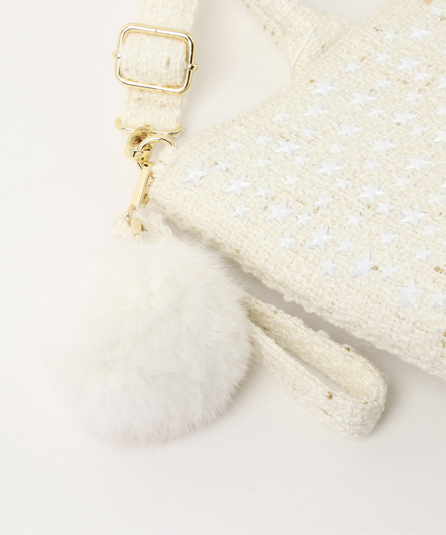 DRESSCAMP（ドレスキャンプ）の「DRESSCAMP (ドレスキャンプ)METEOR スタースタッズツイード2WAYトートバッグ（トートバッグ・レディース・ホワイト・FREE）」の7枚目の写真