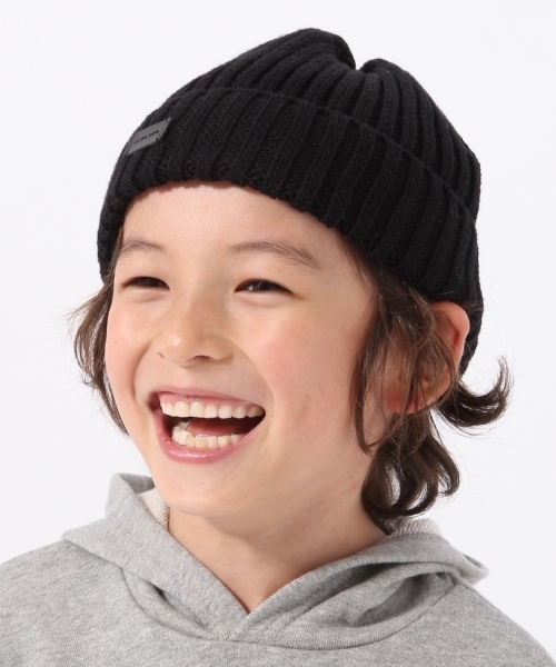 GLOBAL WORK(グローバルワーク)の「【キッズ】アラエルリブニットワッチ/767911(ニットキャップ/ビーニー・キッズ・ブラック/グレー/オレンジ/ライトグリーン/ワインレッド・FREE)」の2枚目の写真