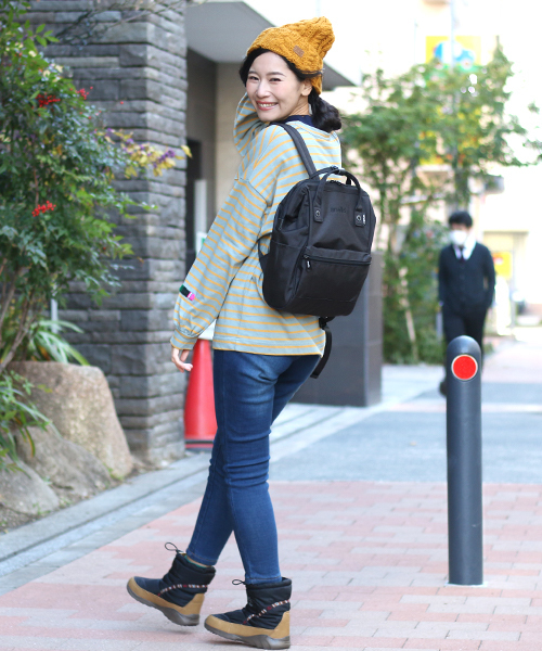 anello（アネロ）の「【anello】高密度杢調ポリ口金ミニリュック（バックパック/リュック・レディース・ブラック/パープル/ネイビー/グレー/ピンク/ブルー/グリーン/その他1/ピンクベージュ・FREE）」の21枚目の写真