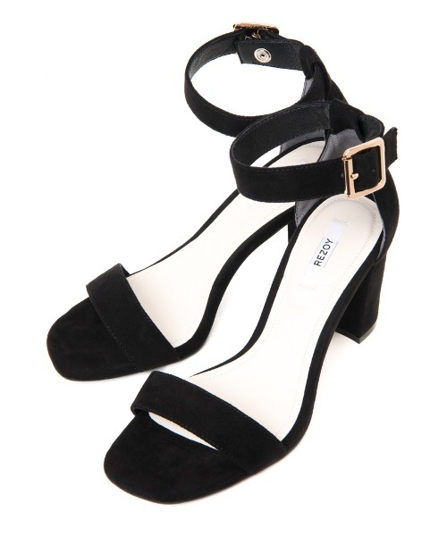 REZOY（リゾイ）の「【ar6月号・VVi7月号・美人百花6月号】掲載商品【REZOY】ストレートストラップカラースエードサンダル（サンダル・レディース・ブラック/パープル/グリーン/ベージュ・L/LL/S/M）」の2枚目の写真