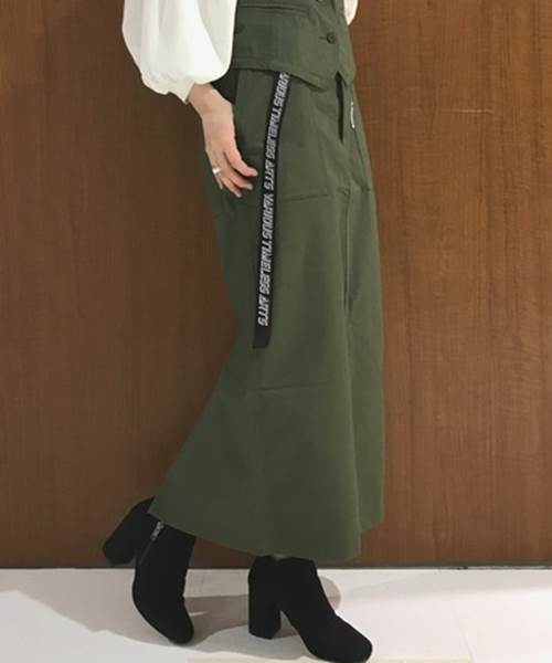 CHEVRE（シェーブル）の「【CHEVRE/シェーブル】FATIGUESK/ファティーグスカート（スカート・レディース・ベージュ/グリーン・36/38）」の2枚目の写真
