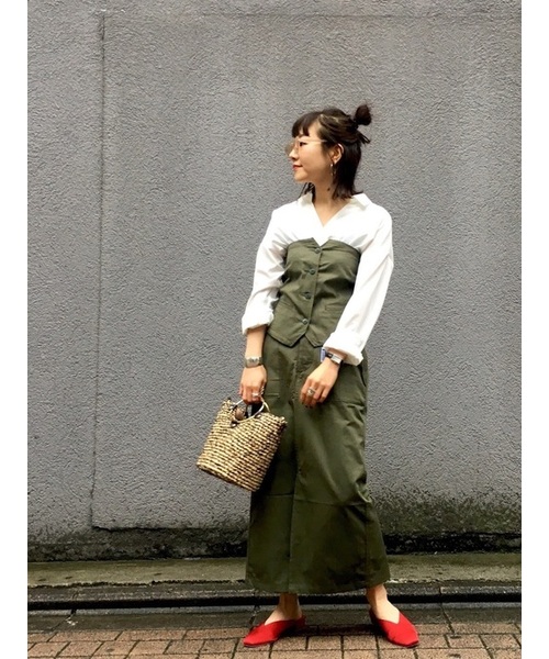 CHEVRE（シェーブル）の「【CHEVRE/シェーブル】FATIGUESK/ファティーグスカート（スカート・レディース・ベージュ/グリーン・36/38）」の7枚目の写真