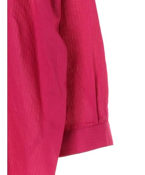 koe（コエ）の「ストライプ前釦ブラウス（シャツ/ブラウス・レディース・オフホワイト/パープル・L/M/S）」の4枚目の写真