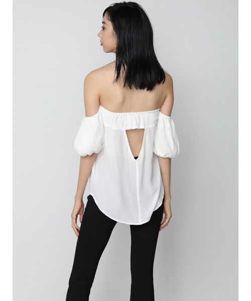 EMODA（エモダ）の「リーフオフショルダーチュニック（Tシャツ/カットソー・レディース・ホワイト/ブラック/その他/その他1・FREE）」の11枚目の写真