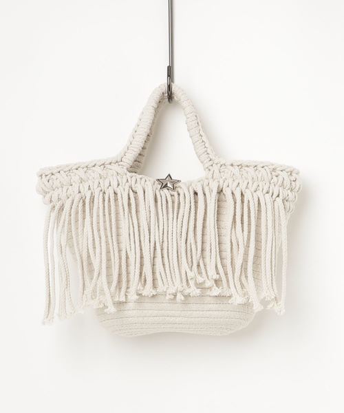 VENCEEXCHANGE（ヴァンスエクスチェンジ）の「コンチョフリンジトート（トートバッグ・レディース・スカイブルー/ブラック/オフホワイト・FREE）」の2枚目の写真