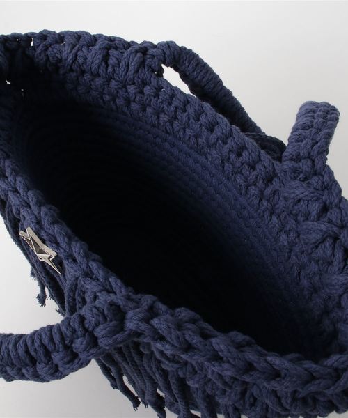 VENCEEXCHANGE（ヴァンスエクスチェンジ）の「コンチョフリンジトート（トートバッグ・レディース・スカイブルー/ブラック/オフホワイト・FREE）」の6枚目の写真