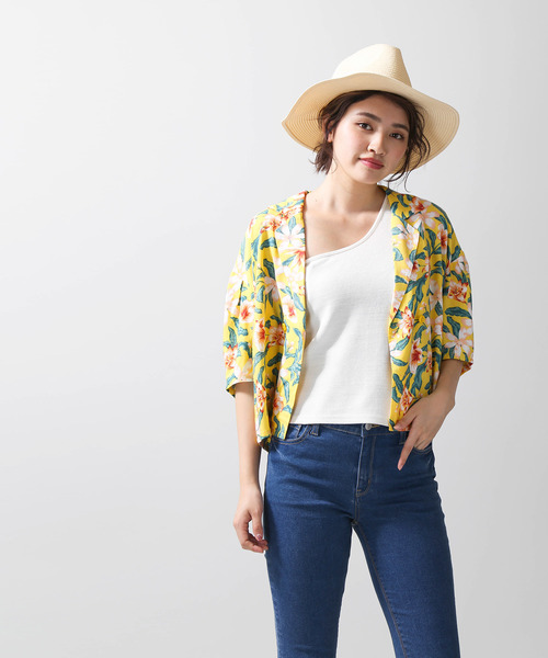 WEGO（ウィゴー）の「WEGO/アロハパフスリーブクロップドシャツ（シャツ/ブラウス・レディース・その他1/その他2・FREE）」の5枚目の写真