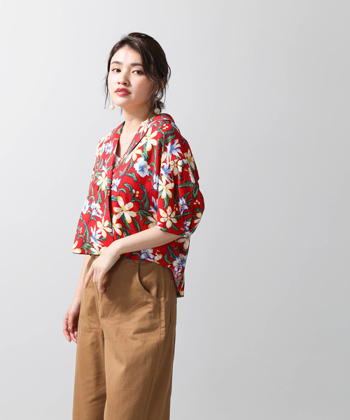 WEGO（ウィゴー）の「WEGO/アロハパフスリーブクロップドシャツ（シャツ/ブラウス・レディース・その他1/その他2・FREE）」の6枚目の写真