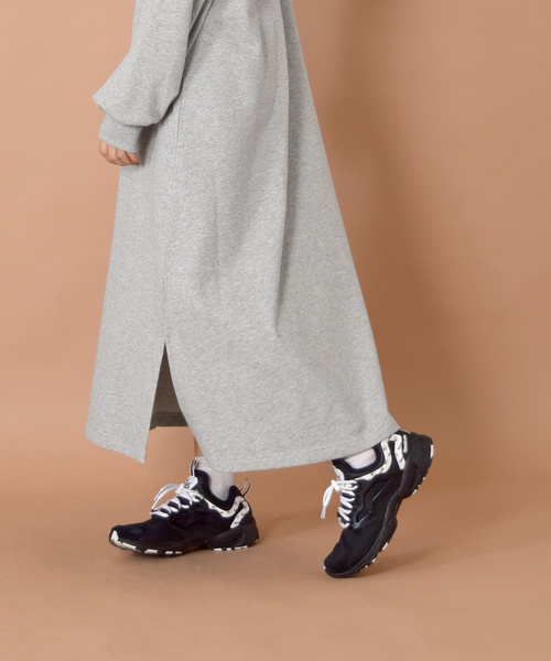 w closet（ダブルクローゼット）の「スエットフーディワンピース_（ワンピース・レディース・ブラック/グレー/オレンジ・FREE）」の6枚目の写真