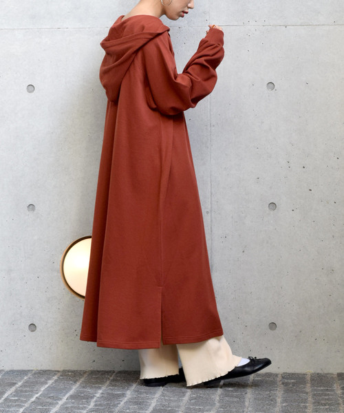 w closet（ダブルクローゼット）の「スエットフーディワンピース_（ワンピース・レディース・ブラック/グレー/オレンジ・FREE）」の20枚目の写真