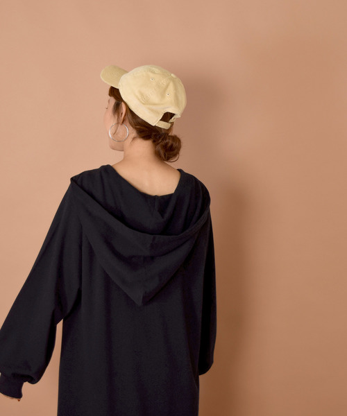 w closet（ダブルクローゼット）の「スエットフーディワンピース_（ワンピース・レディース・ブラック/グレー/オレンジ・FREE）」の14枚目の写真