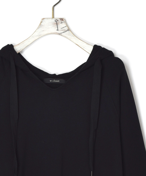 w closet（ダブルクローゼット）の「スエットフーディワンピース_（ワンピース・レディース・ブラック/グレー/オレンジ・FREE）」の8枚目の写真