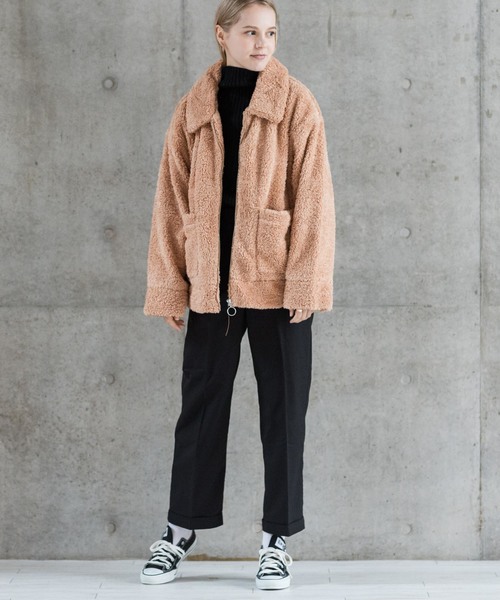LINE8(ラインエイト)の「LINE8 ボアジャケット TAN(ダウンジャケット/コート・レディース・その他・S/XS/M)」の6枚目の写真
