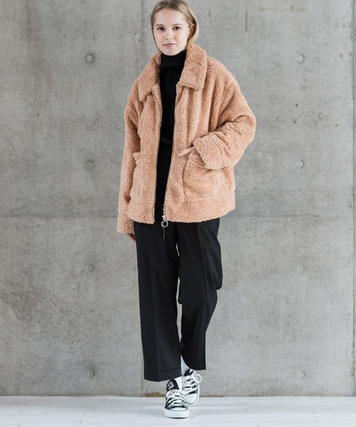 LINE8(ラインエイト)の「LINE8 ボアジャケット TAN(ダウンジャケット/コート・レディース・その他・S/XS/M)」の7枚目の写真