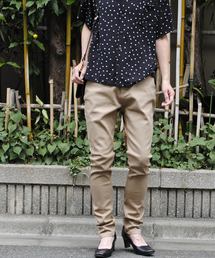 デニム ツイル テーパード ストレッチ スキニーパンツ ちょいサルエルパンツ レディース
