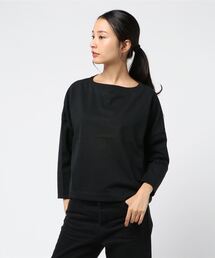 KOBE LETTUCE | 【WEARISTA田中亜希子さん×KOBE LETTUCEコラボ】ボーダー柄or無地　ヘビーウェイトカットソーボートネックロンTプルオーバー(Tシャツ/カットソー)