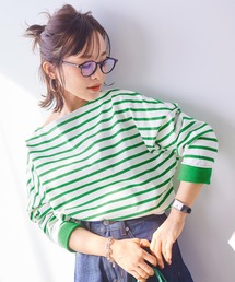 KOBE LETTUCE | ボーダー柄or無地ヘビーウェイトカットソーボートネックロンTプルオーバー(Tシャツ/カットソー)
