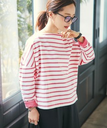 KOBE LETTUCE | ボーダー柄or無地コットン100％ヘビーウェイトカットソーボートネックロンTプルオーバー(Tシャツ/カットソー)