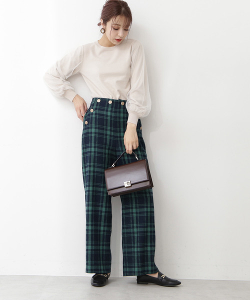 N.（N. Natural Beauty Basic）（エヌエヌナチュラルビューティーベーシック）の「チュールスリーブニット（ニット/セーター・レディース・ホワイト/ブラック/パープル・MEDIUM）」の10枚目の写真