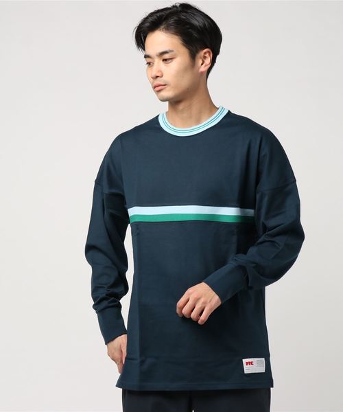 FTC（エフティーシー）の「STRIPE RIB L/S TOP（Tシャツ/カットソー・メンズ・ホワイト/ネイビー/マスタード・SMALL/MEDIUM/LARGE/X-LARGE）」の3枚目の写真