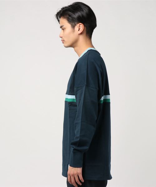 FTC（エフティーシー）の「STRIPE RIB L/S TOP（Tシャツ/カットソー・メンズ・ホワイト/ネイビー/マスタード・SMALL/MEDIUM/LARGE/X-LARGE）」の4枚目の写真