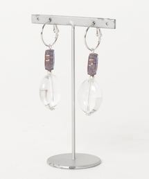 【lulugiraffe】チェコビーズクリアピアス