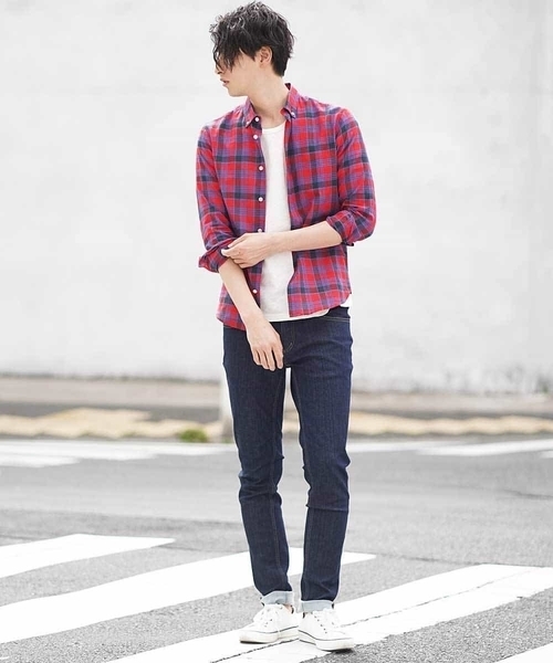 ミツミネ　24SS 未使用　2WAYストレッチデニムプリントジャケット　L セール】デニム（ヴィンテージ 2WAYストレッチデニム）（デニム