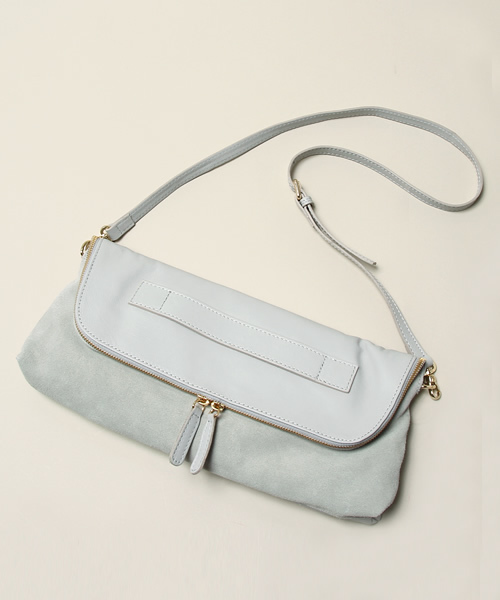 green label relaxing（グリーンレーベルリラクシング）の「POPCORN イソザイコンビ3WAY クラッチ・ショルダーバッグ（ショルダーバッグ・レディース・オフホワイト/ライトグレー/ライム/ネイビー/ピンク・フリー）」の19枚目の写真