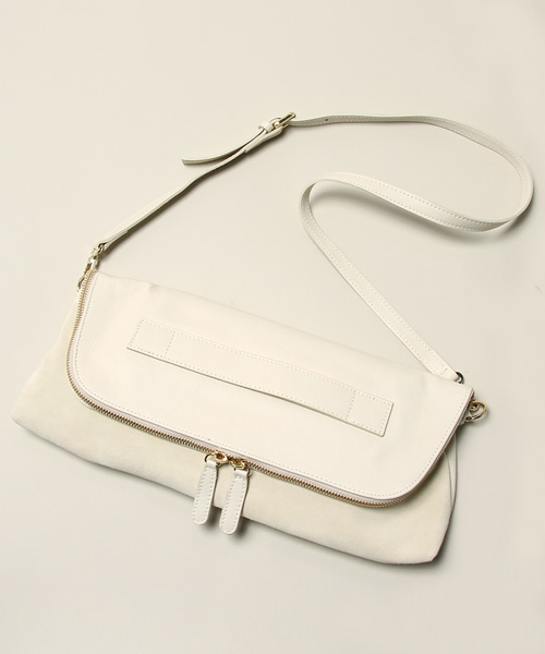 green label relaxing（グリーンレーベルリラクシング）の「POPCORN イソザイコンビ3WAY クラッチ・ショルダーバッグ（ショルダーバッグ・レディース・オフホワイト/ライトグレー/ライム/ネイビー/ピンク・フリー）」の11枚目の写真