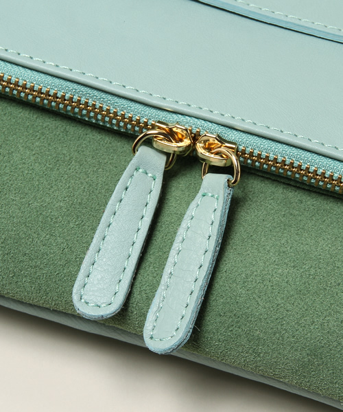 green label relaxing（グリーンレーベルリラクシング）の「POPCORN イソザイコンビ3WAY クラッチ・ショルダーバッグ（ショルダーバッグ・レディース・オフホワイト/ライトグレー/ライム/ネイビー/ピンク・フリー）」の7枚目の写真