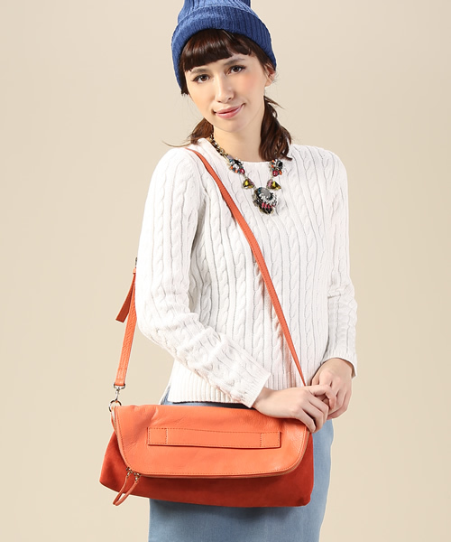 green label relaxing（グリーンレーベルリラクシング）の「POPCORN イソザイコンビ3WAY クラッチ・ショルダーバッグ（ショルダーバッグ・レディース・オフホワイト/ライトグレー/ライム/ネイビー/ピンク・フリー）」の20枚目の写真