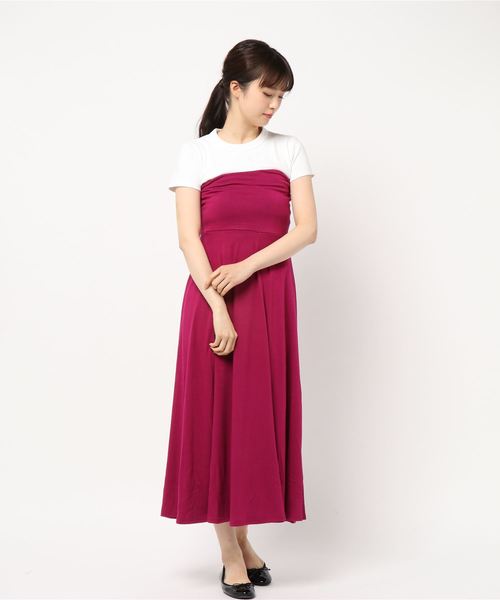 KOBE LETTUCE（コウベレタス）の「ベアワンピースorマキシ丈2wayフレアスカート（スカート・レディース・ブラック/カーキ/オレンジ/グリーン/マスタード/モカ/パープル系その他/チャコール・FREE）」の6枚目の写真