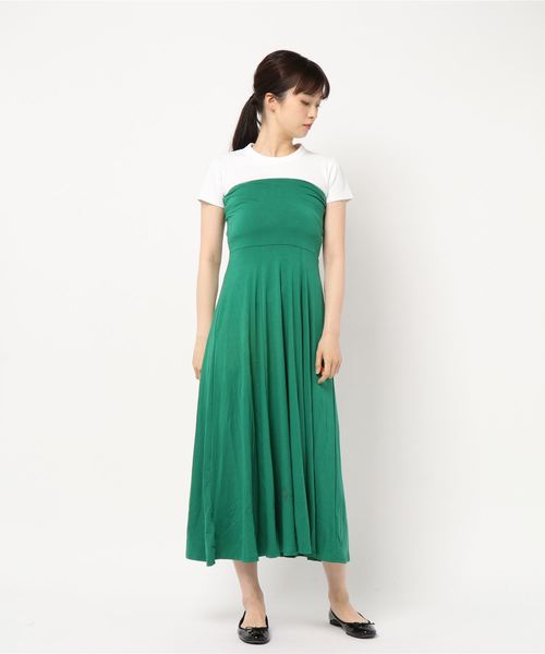 KOBE LETTUCE（コウベレタス）の「ベアワンピースorマキシ丈2wayフレアスカート（スカート・レディース・ブラック/カーキ/オレンジ/グリーン/マスタード/モカ/パープル系その他/チャコール・FREE）」の5枚目の写真