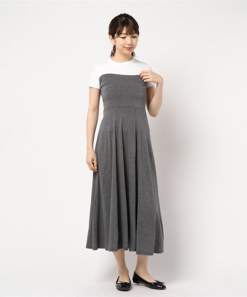 KOBE LETTUCE（コウベレタス）の「ベアワンピースorマキシ丈2wayフレアスカート（スカート・レディース・ブラック/カーキ/オレンジ/グリーン/マスタード/モカ/パープル系その他/チャコール・FREE）」の3枚目の写真