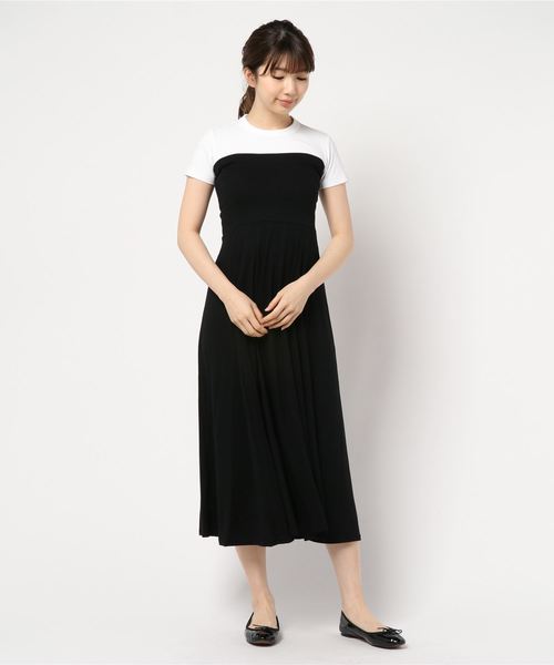 KOBE LETTUCE（コウベレタス）の「ベアワンピースorマキシ丈2wayフレアスカート（スカート・レディース・ブラック/カーキ/オレンジ/グリーン/マスタード/モカ/パープル系その他/チャコール・FREE）」の2枚目の写真