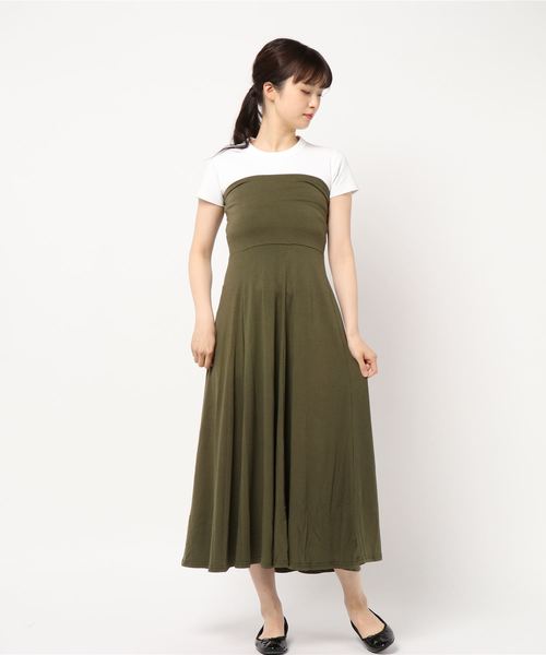 KOBE LETTUCE（コウベレタス）の「ベアワンピースorマキシ丈2wayフレアスカート（スカート・レディース・ブラック/カーキ/オレンジ/グリーン/マスタード/モカ/パープル系その他/チャコール・FREE）」の12枚目の写真