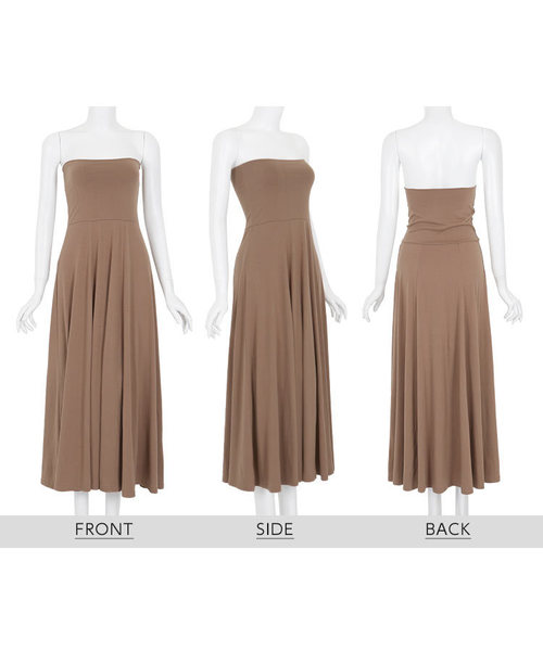 KOBE LETTUCE（コウベレタス）の「ベアワンピースorマキシ丈2wayフレアスカート（スカート・レディース・ブラック/カーキ/オレンジ/グリーン/マスタード/モカ/パープル系その他/チャコール・FREE）」の14枚目の写真