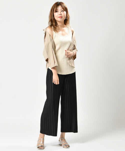 DISCOAT（ディスコート）の「リネンタッチ両ポケ開襟シャツ（シャツ/ブラウス・レディース・ベージュ/オフホワイト/カーキ・MEDIUM/LARGE）」の11枚目の写真